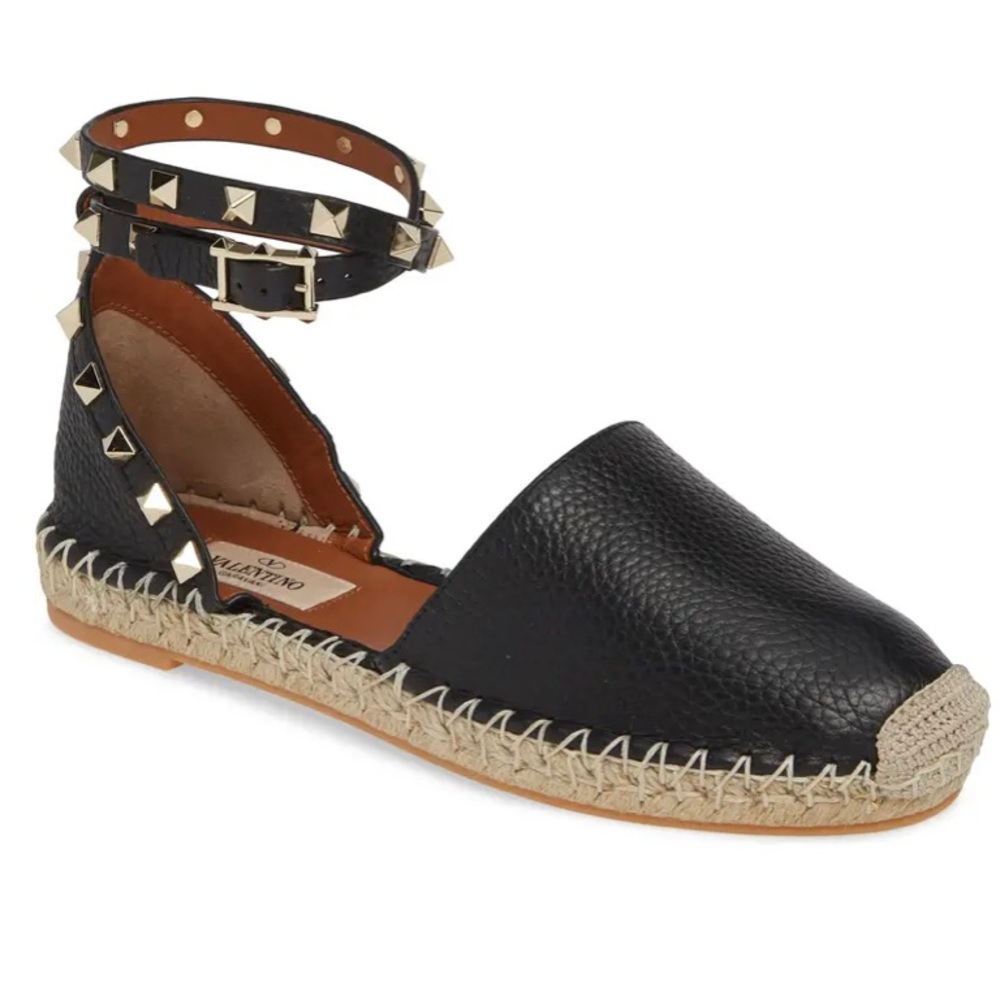 Valentino Garavani Rockstud Espadrille Flat
